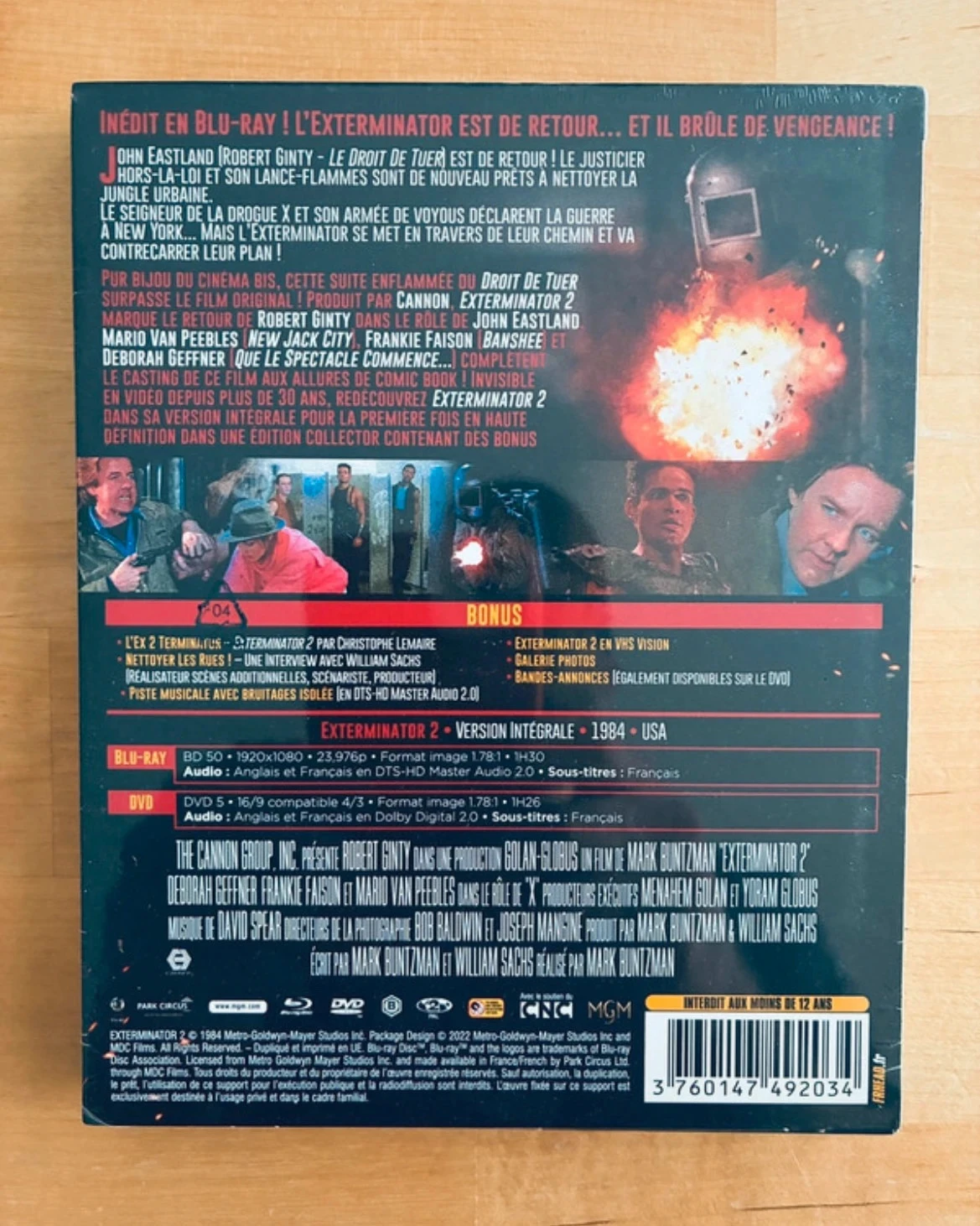 Combo Blu-ray DVD Exterminador 2 edição colecionador MDC films. – photo 2